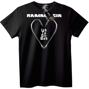 NOONEBRAND Тениска Rammstein Сърце с кука - S, White