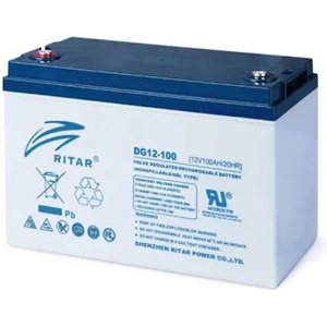 Ritar Оловна Гелова Батерия за соларни системи (DG12-100)12V/100Ah -328 /172/219mm F12/M8 RITAR (RITAR-DG12-100)