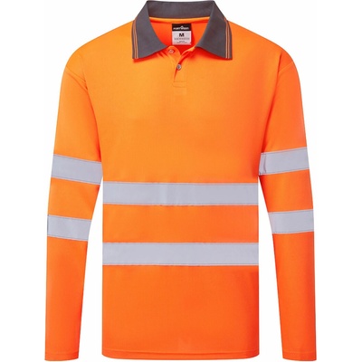 Portwest HI-VIS ESSENTIAL ES1 ES277 Pánska reflexná polokošeľa s dlhým rukávom HV oranžová 5XL