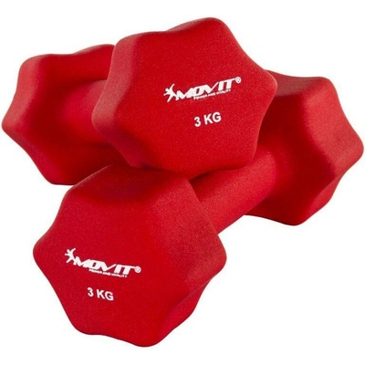 Movit Činky potažené/pogumované pevné 2 x 3 kg