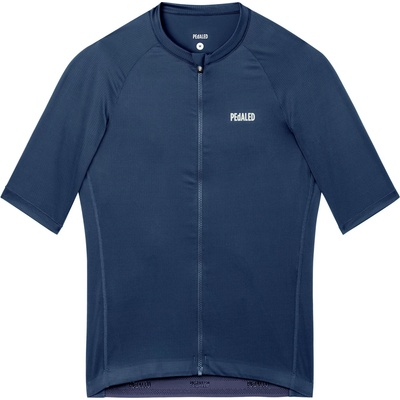 Pedaled Мъжка фланелка с къс ръкав за колоездене Pedaled Element Mesh Jersey Cycling jersey - Navy (056-4241-0212)