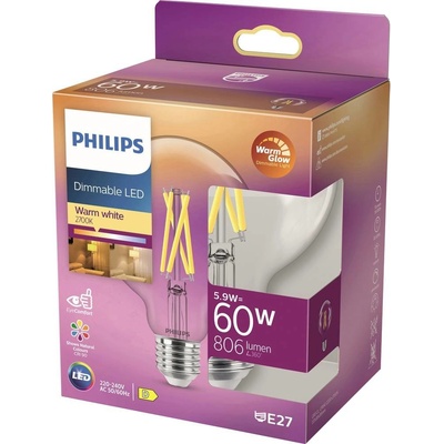 Philips Lighting 871951432395700 LED EEK2021 D A G E27 tvar globusu 6 W = 60 W teplá bílá