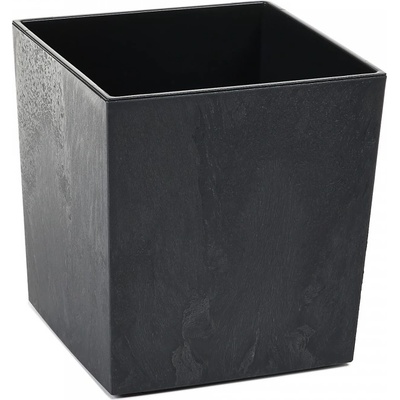 Lepaso Plastový květináč Juka eco beton efekt 190x190 mm černý beton 139379 007 LA551 JUKA černý beton 190x190 ECO recy.