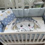 Dizain Бебешки спален комплект Сладки Сънища Син Ластик Цип Comfort Line