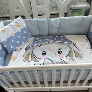 Dizain Бебешки спален комплект Сладки Сънища Син Ластик Цип Comfort Line