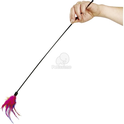 Flamingo цветна пръчка с пера за котки 1 бр