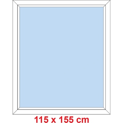 Soft Plastové okno 115x155 cm FIX neotevíravé Bílá