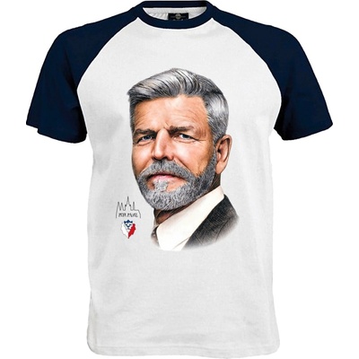 Tričko Český prezident Petr Pavel navy bílá – Zboží Mobilmania
