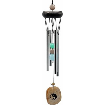 Nefertitis Zvonkohra kovová Yin Yang 4 trubice 35 cm NF14510 - délka cca 35 cm