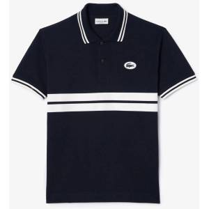 Lacoste Блуза с яка Lacoste Stripe Polo Shirt - Black G45