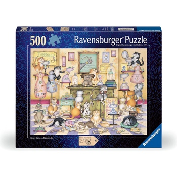 Ravensburger Пъзел Ravensburger от 500 части - Луди котки: Таби и Ко (7012001451)