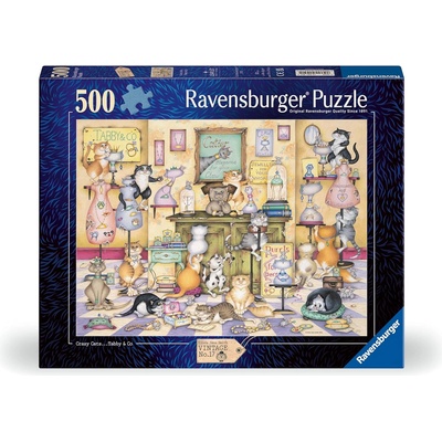 Ravensburger Пъзел Ravensburger от 500 части - Луди котки: Таби и Ко (7012001451)