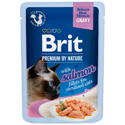 Brit Premium Cat Delicate Fillets in Gravy with Salmon for Sterilised 85 g
