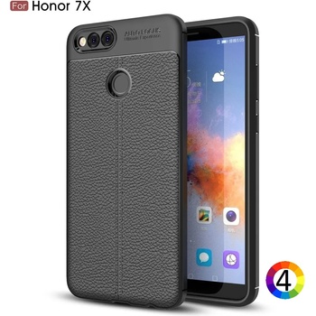 Huawei Honor 7X Удароустойчив Litchi Skin Калъф и Протектор