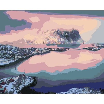 ZUTY Malování podle čísel KRÁSNÉ NORSKO Rozměr 40 x 50 cm Rámování vypnuté plátno na rám