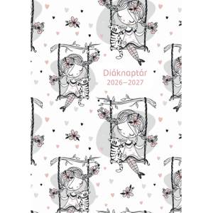 TopTimer Ученическа книжка TOPTIMER хартиена корица B/6 седмична 120x170mm Swinging girl 2026-2027 27D100J-00D (27D100J-00D)