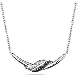 Swan Сребърно колие с циркони MR2831N Swan