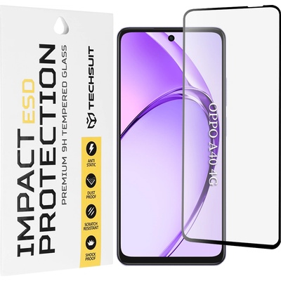 Techsuit Калъф за Oppo A40 4G / A60 5G - ESD Glass - Черен