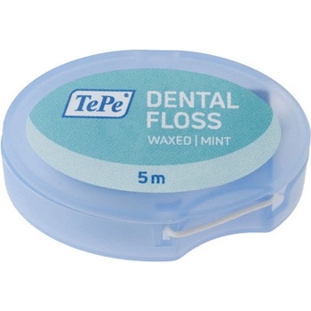 TePe Dental Floss expandující voskovaná zubní nit s mátovou příchutí 5 m