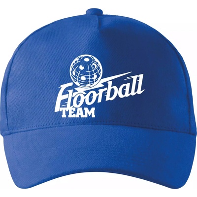 Florbal team so zahnutým šiltom a látkovou sponou Kráľovská modrá