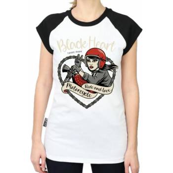 Image 1 of Black heart Дамска тениска black heart - bike - БЯЛ - 9082
