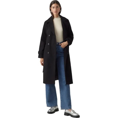 VERO MODA Палто Vero moda Fortunevega Long trench coat - Black (Black)