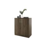 Bogdan Furniture I Шкаф Мебели Богдан Модел 276/ 3009, с два рафта, плавно затваряне, Орех адмирал