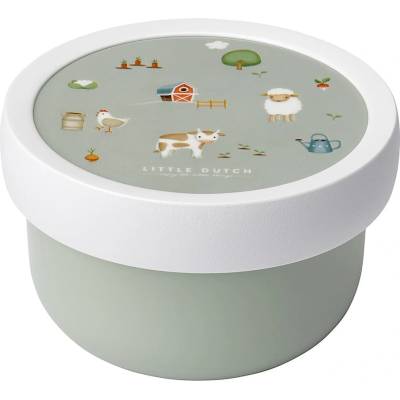 Mepal Светлозелена пластмасова детска кутия за храна Little Farm by Little Dutch - Mepal (107430065399)