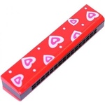 Bigjigs Toys Bigjigs- Червена дървена хармоника (BJ191_1)