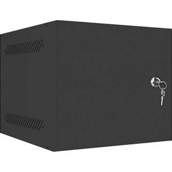 Lanberg rack cabinet 10" wall-mount 4U / 280x310 for self-assembly (flat pack) with metal door, black (WF10-2304-00B)