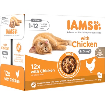 Iams Delights Kitten v omáčke Kuracie 24 x 85 g