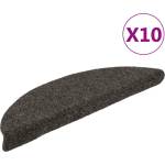 vidaXL Изтривалки за стълби, самозалепващи се, 10 бр. , 56x17x3 см, антрацит, полукръгли