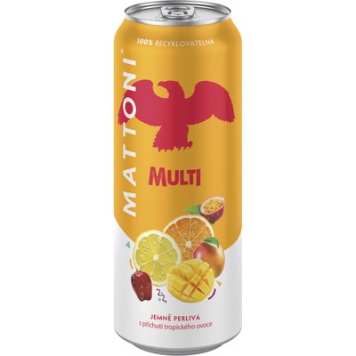 Mattoni Multi s příchutí tropického ovoce jemně perlivá 0,5 l