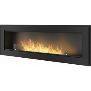 SIMPLEfire Frame 1500 black matt + glass Камини
