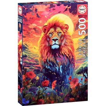 Educa Пъзел Educa от 500 части - Величественият поглед на лъва (EDU20261)