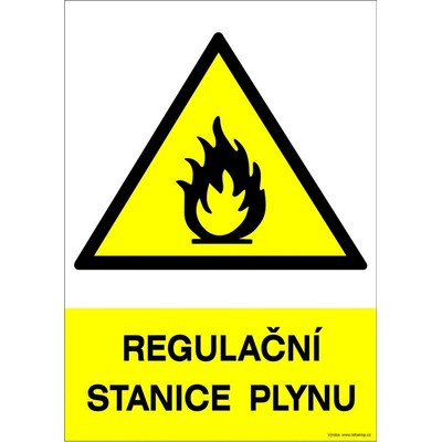 RAFO Samolepka Regulační stanice plynu Velikosti: A3 (30 x 42 cm)