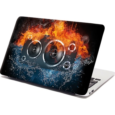 Sablio Samolepka na notebook Ohnivý reproduktor - 29x20 cm