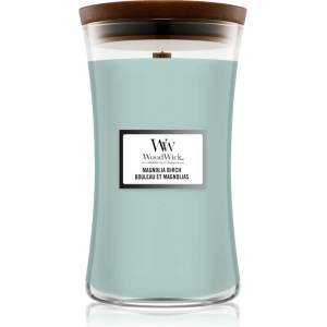 WoodWick Magnolia Birch ароматна свещ с дървен фитил 610 гр