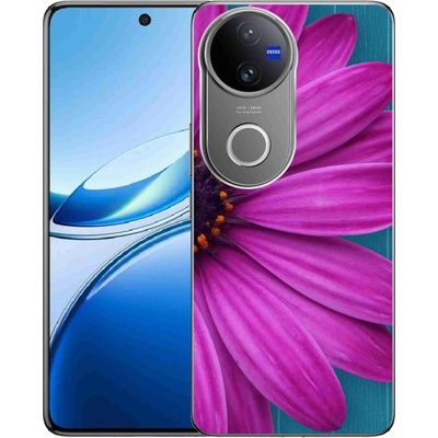 mmCase Gelový na Vivo V50 5G fialová kopretina