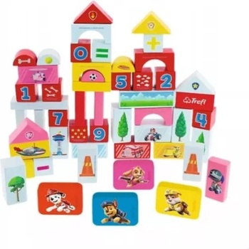 Image 1 of Trefl Трефъл: Пес патрул - дървени строителни блокчета с числа (61571)