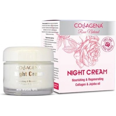 Collagena Rose Natural - Интензивен регенериращ нощен крем 50мл