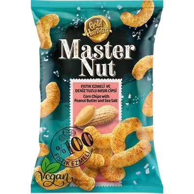 Gold Harvest Master Nut Царевичен снакс Морска сол и Фъстъчено масло 100г