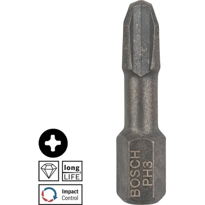 Skrutkovací bit Bosch Diamond Impact PH3, L 25 mm - 2608522043