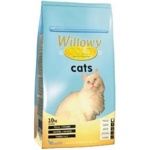 Willowy Gold Adult Cat - Пълноценна храна за израснали котки с пилешко и сьомга 10 кг - petfood