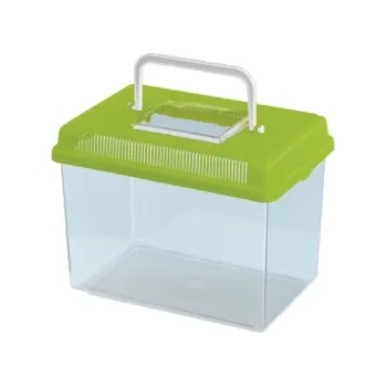 Ferplast - Geo Flat Medium - Контейнер за транспортиране на рибки и костенурки с дръжка, 2, 5 литра, 23, 2х15, 3х16, 6 см