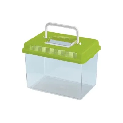 Ferplast - Geo Flat Medium - Контейнер за транспортиране на рибки и костенурки с дръжка, 2, 5 литра, 23, 2х15, 3х16, 6 см