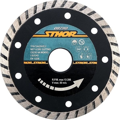 Sthor Kotouč diamantový turbo 115 x 7,0 x 2,0 x 22,2 mm TO-08790