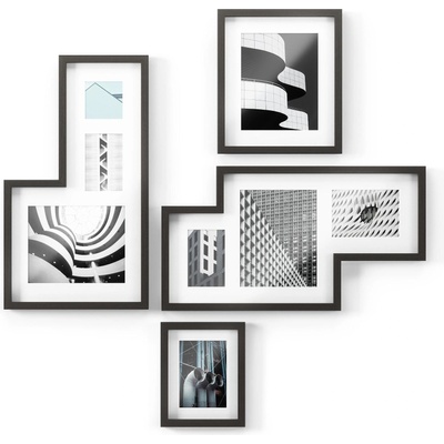 Umbra hk ltd (Канада) Комплект от 4 рамки за снимки umbra mingle gallery - цвят черен (umbra 1015592-1106)