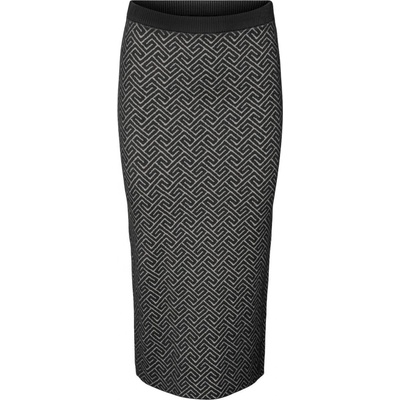 Vero Moda pletená sukně černobílá