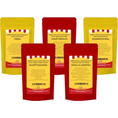 Popkornovač.cz Gurmán balíček příchutí na popcorn 5x50g – Zboží Mobilmania